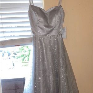 Grey prom dress